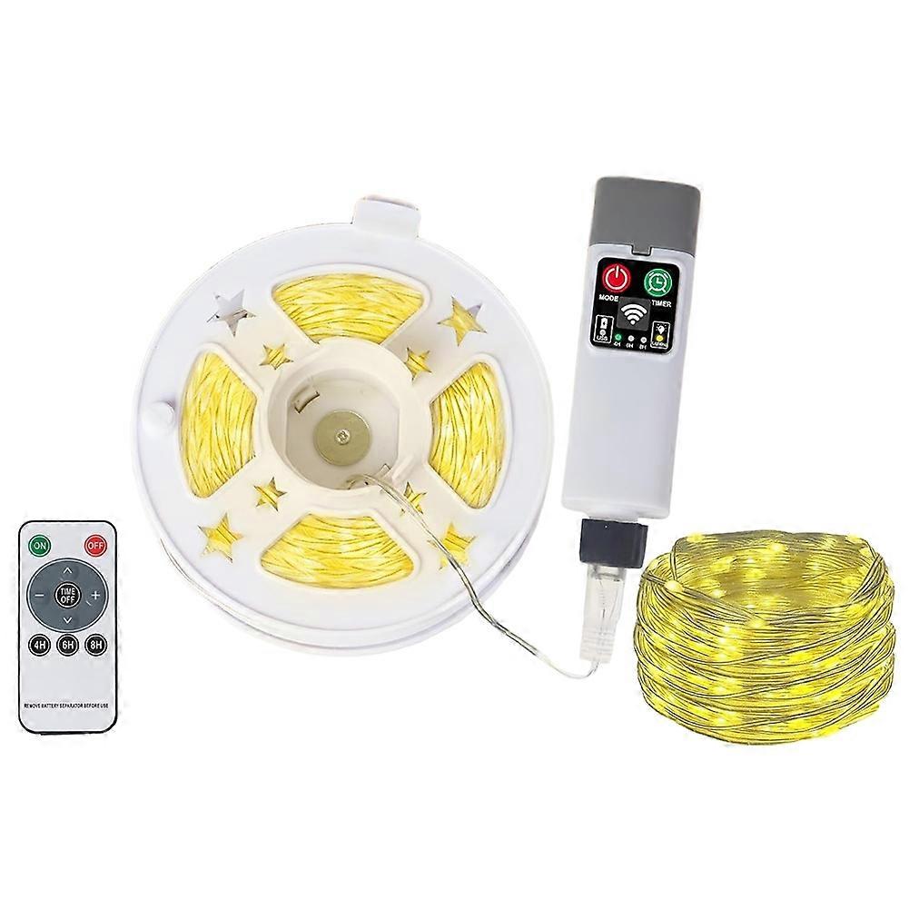 Camping String Lights, 33FT 100LED Rechargeable Lights String with 8 Lighting Modes,Waterproof USB Outdoor Lights