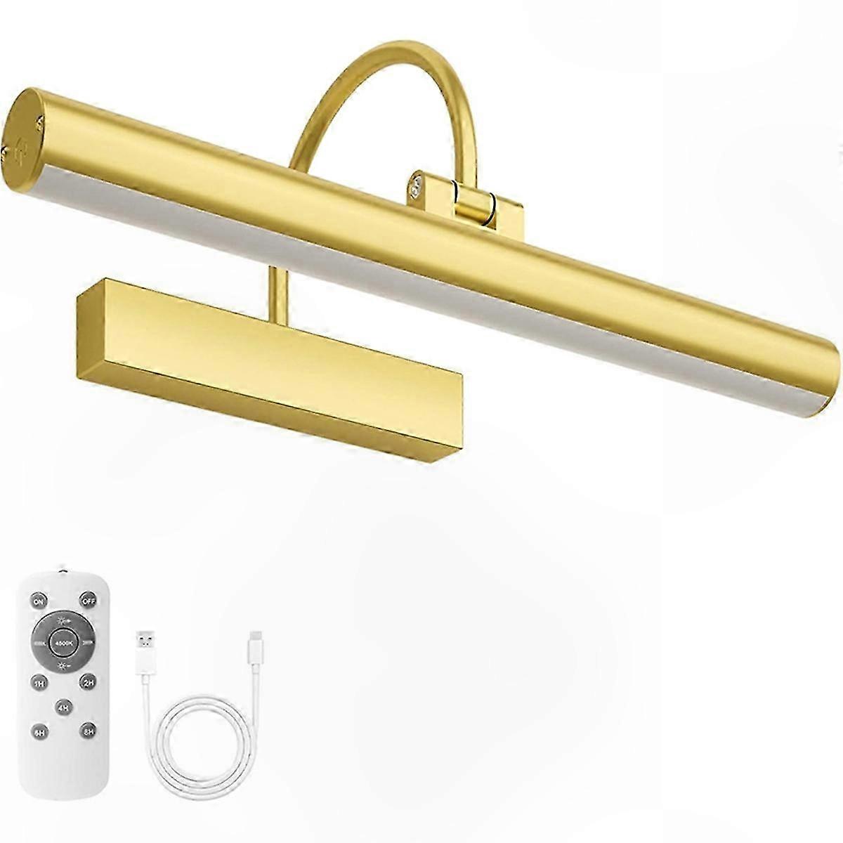 Cordless Picture Light with Remote, 3 Color Temperatures, Battery Operated, Rechargeable Lighting for Art Displays