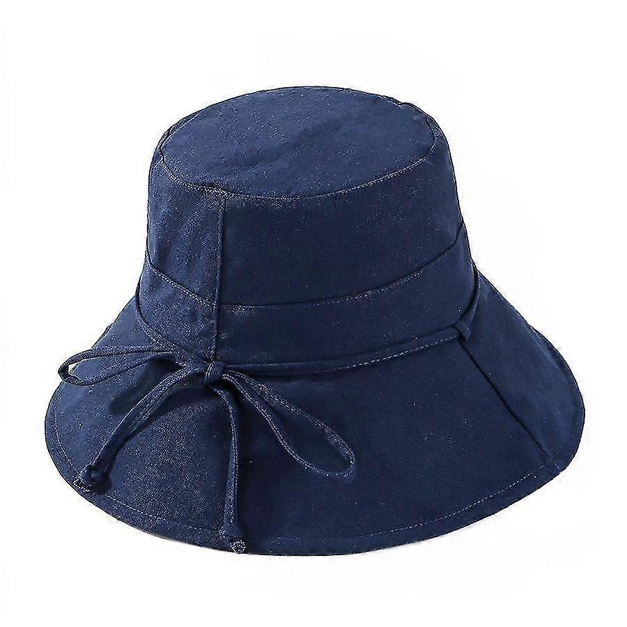 1PC bow cotton wide brim sun hat