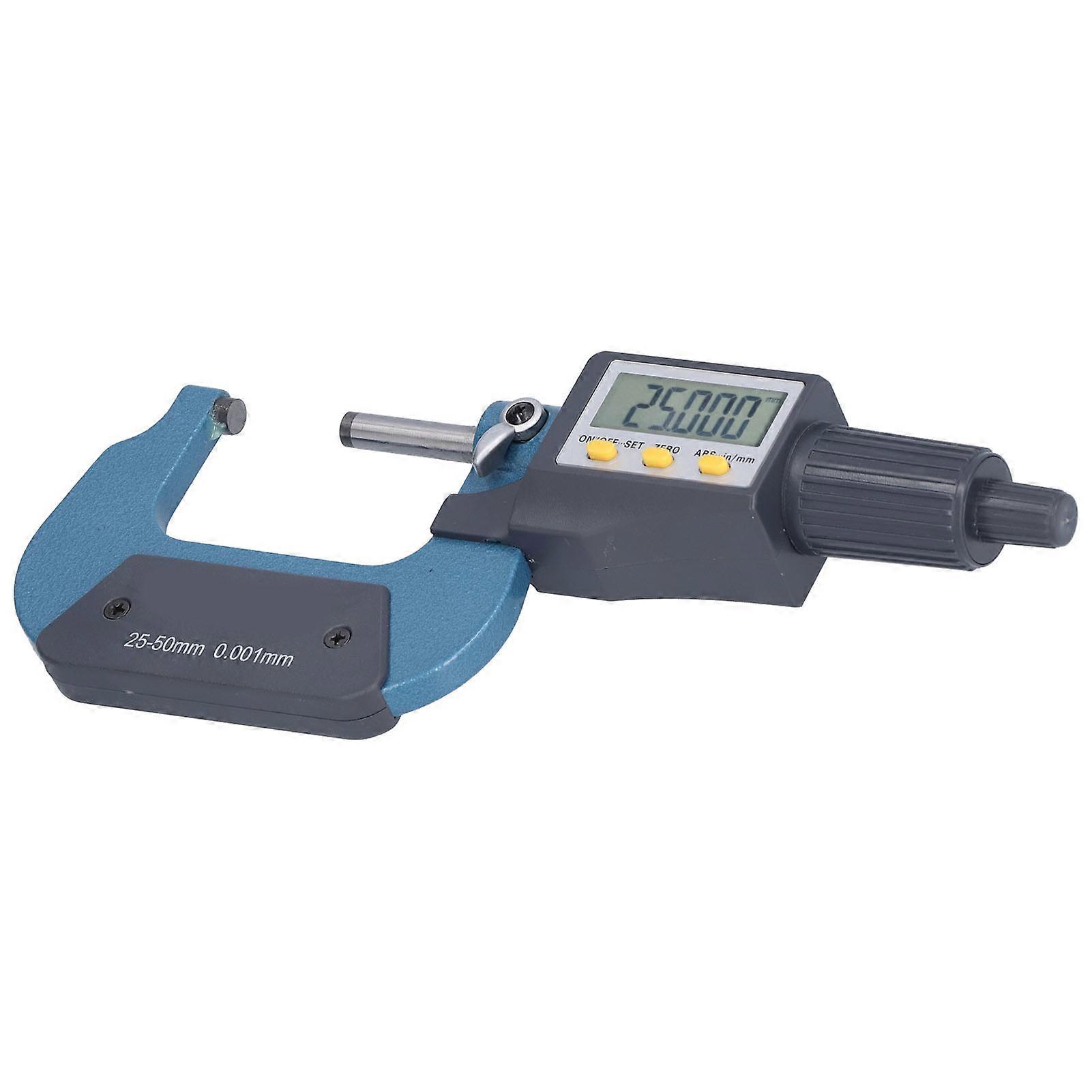 Digital Micrometer 0.00005in/0.001mm Resolution Professional Thickness Measuring Tools 25‑50mm