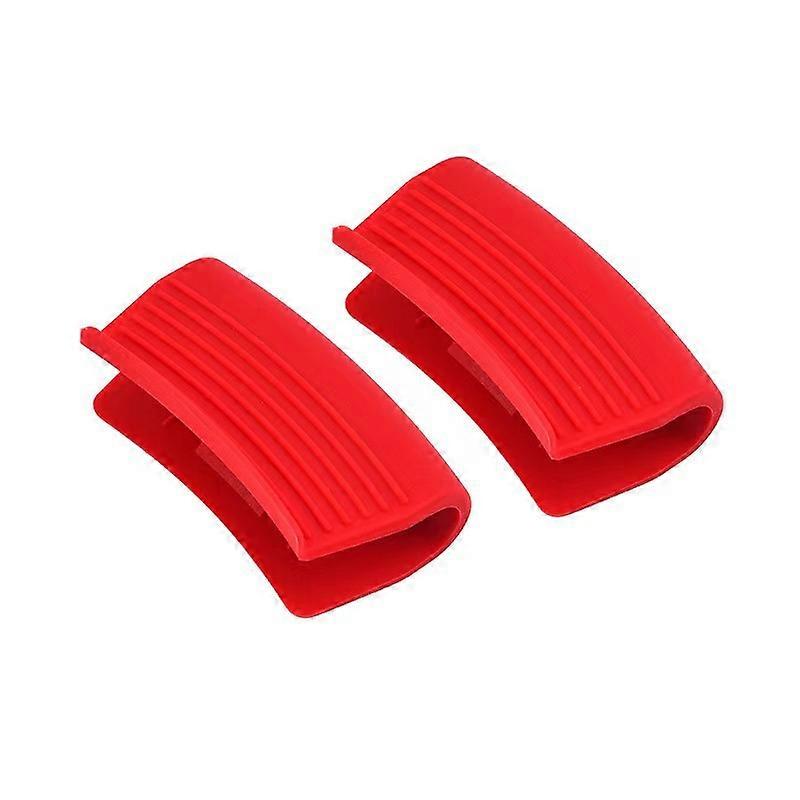 Silikon Destekli Sap Tutucu, 1 Çift Isı Yalıtımlı Tencere Tutacağı Kılıfı, Dökme Demir Woklar ve Tavalar için Haşlanmaya Karşı Dayanıklı Tava Sapı Kılıfı