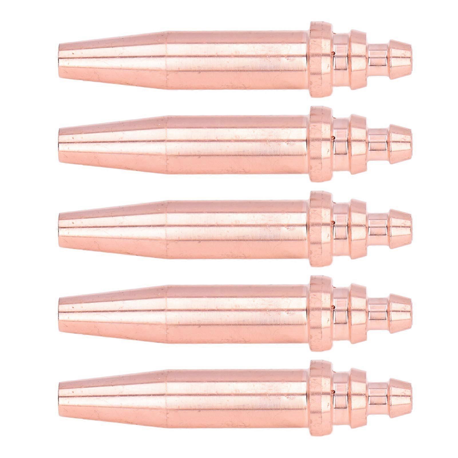 5Pcs Acetylene Cutting Tips Copper Integral Acetylene Flame Cutting Machine Accessories