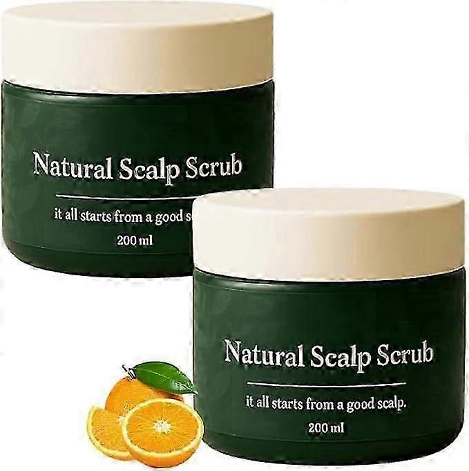 Natural Scalp Scrub 200ml, Deep Cleansing & Nourishing Exfoliating, Scalp Detoxification for Dandruff and Removing Deposits, Gentle Formula