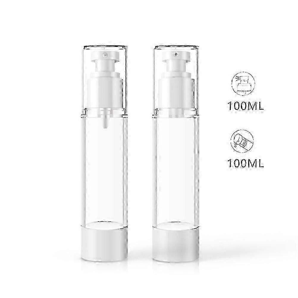 5pcs Portable Empty Bottle Press Type Subpackaging Bottle Dispenser Lotion Container (100ML Spray Bottle )