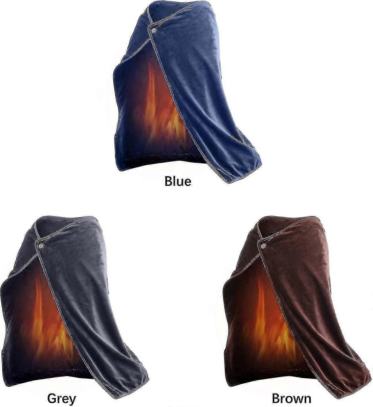 Electric Heated Shawl Blanket Operated Usb Cordless Wrap With Auto Shutoff Ultra Soft Throw Flannel Warm Cape -Machine