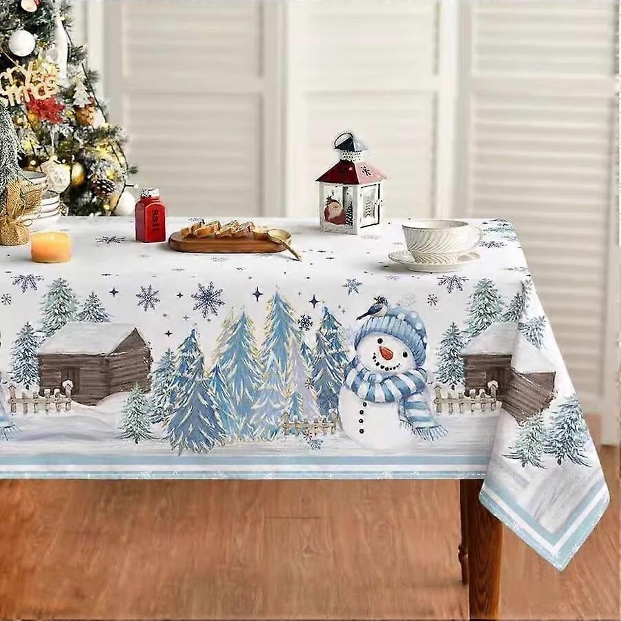 Tablecloth tablecloth waterproof Christmas red rectangular high-end decorative tablecloth