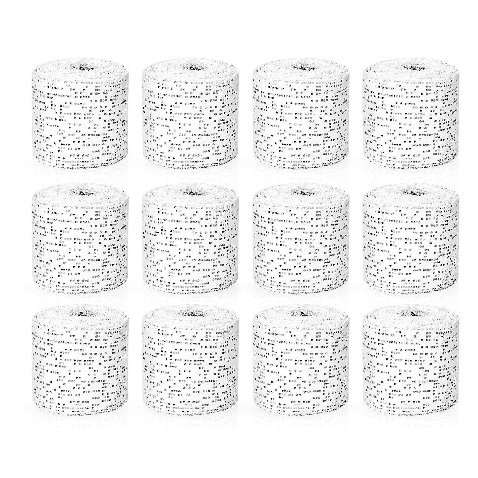 12Pcs Plasters Wrap Strips White Bandage Roll for Creative Modeling and Art Project Decoration Fast Drying Easy To Use Multicolor
