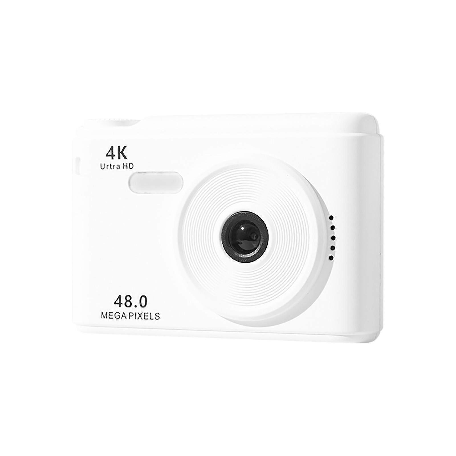Kids Camera With 48MP Resolution 16X Digital Enlarge Auto Exposure Multiple Filters Rechargeable Battery For Birthday Present  White