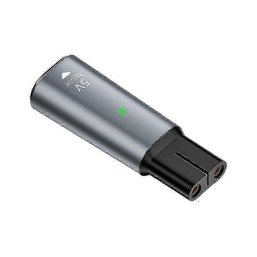 Type-C Shaver Power Adapter for Philips 4.3V/5V/8V/15V Aluminum Alloy Electric Shaver Charging Convertor Connector with LED Indicator