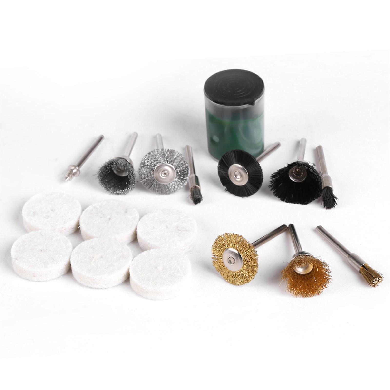 Finish 17pc Crushing Wheel And Brush Set For Flexible Smoothing Polishing And Cutting On Various Materials Multicolor