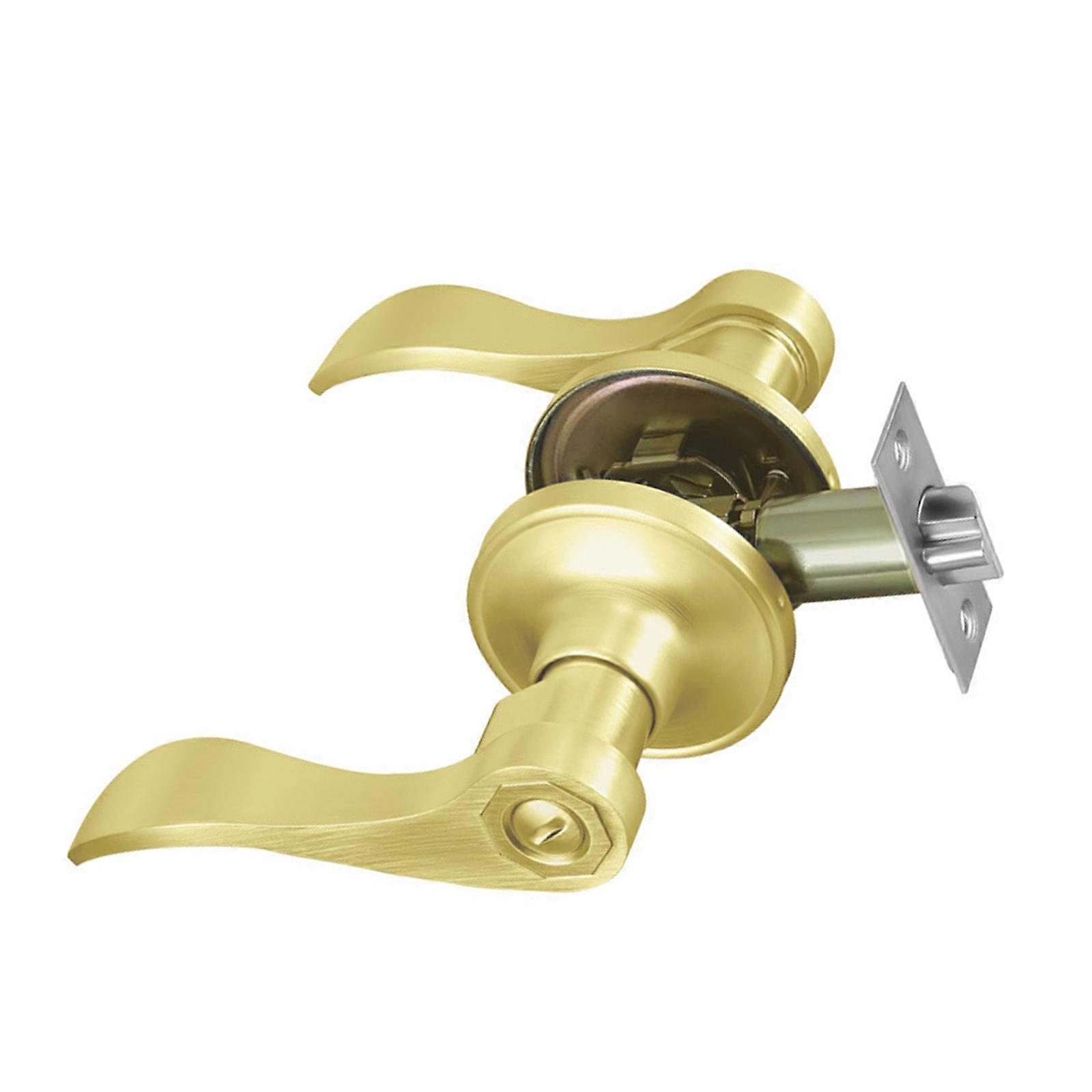 Entry Door Handle with Lock and Key Zincs Alloy Interior Door Lock Replacement Security Door Lever Handle Lock Enduring Multicolor