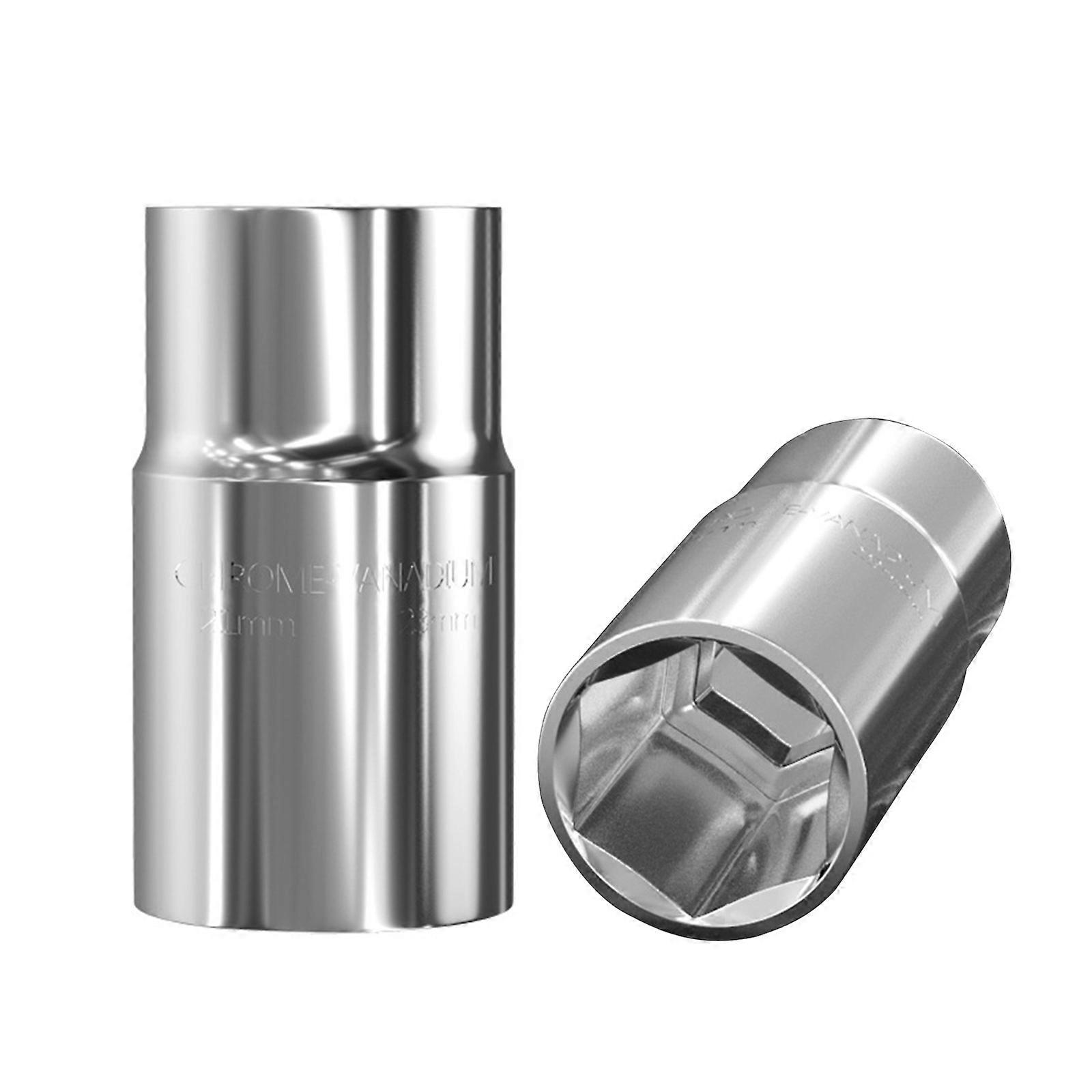 2 Piece Tire Socket Set 17-19mm and 21-23mm Double Sided Design Compatibles with Ratcheting Wrenches and Power Tool Multicolor