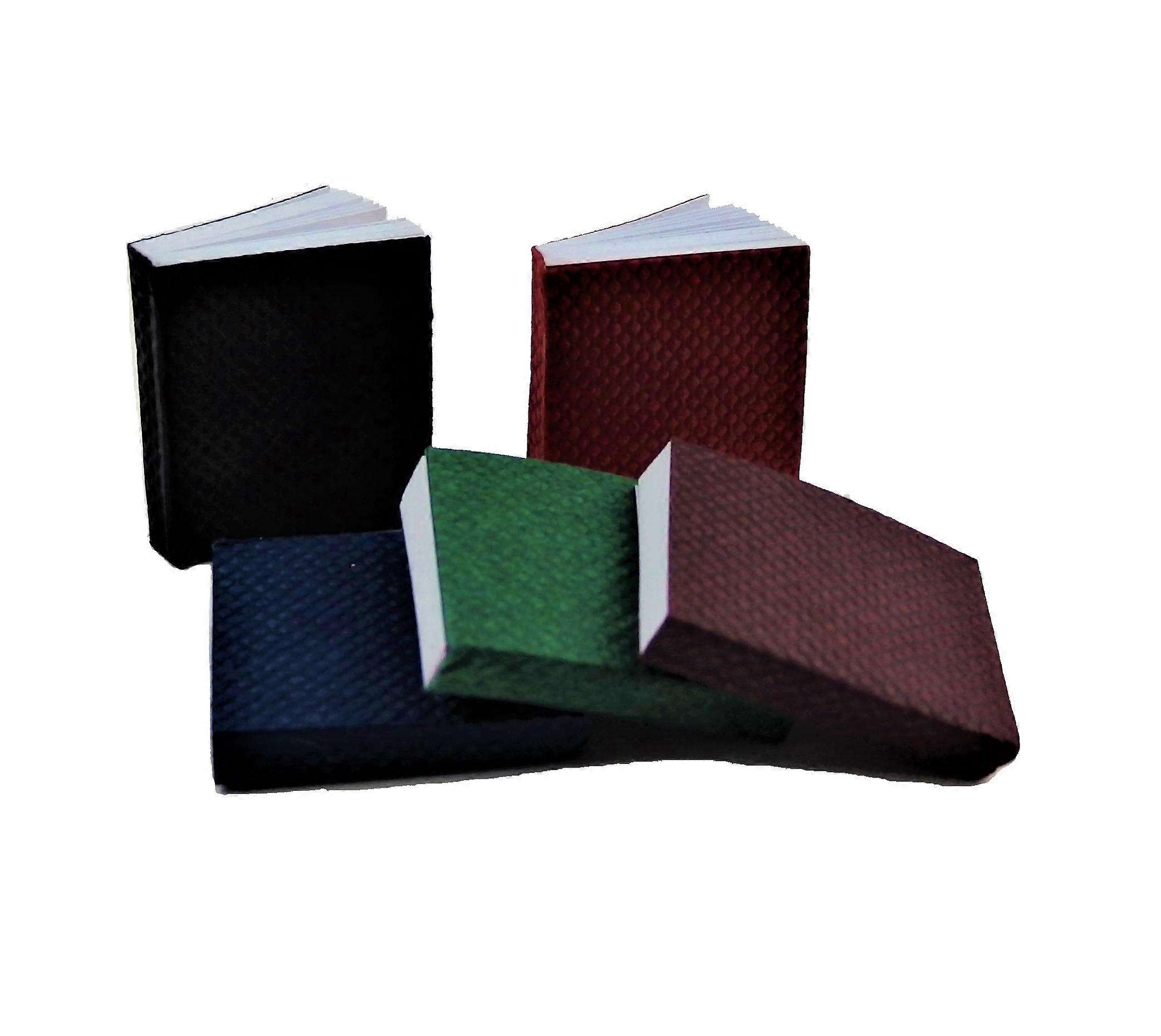 Dolls House 5 Bound Books With Pages Study School Library Accessory 