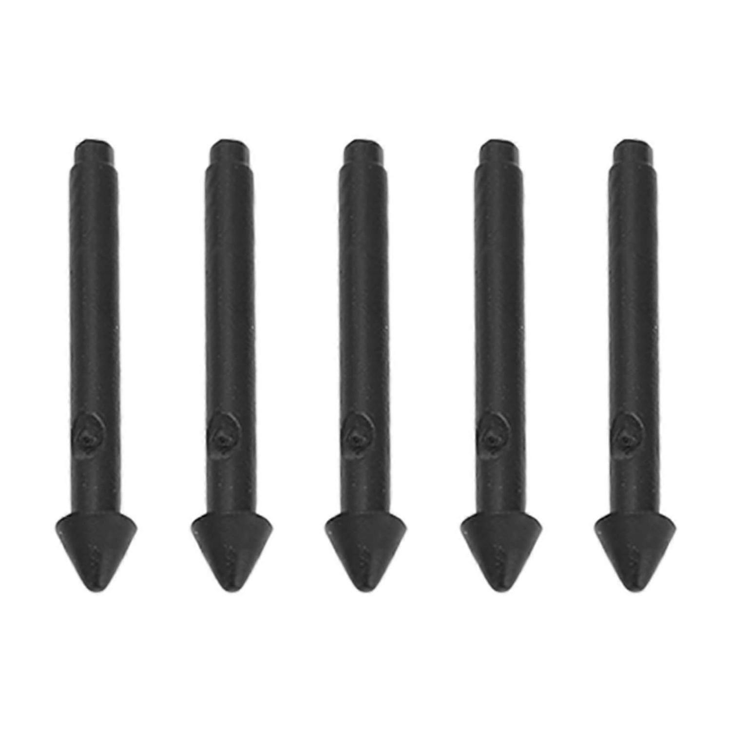 5Pcs Pro Tablet Stylus Pen Tips Black 2H Sensitive Accurate Fine Glossy Tip Tablet Replacement Tips 