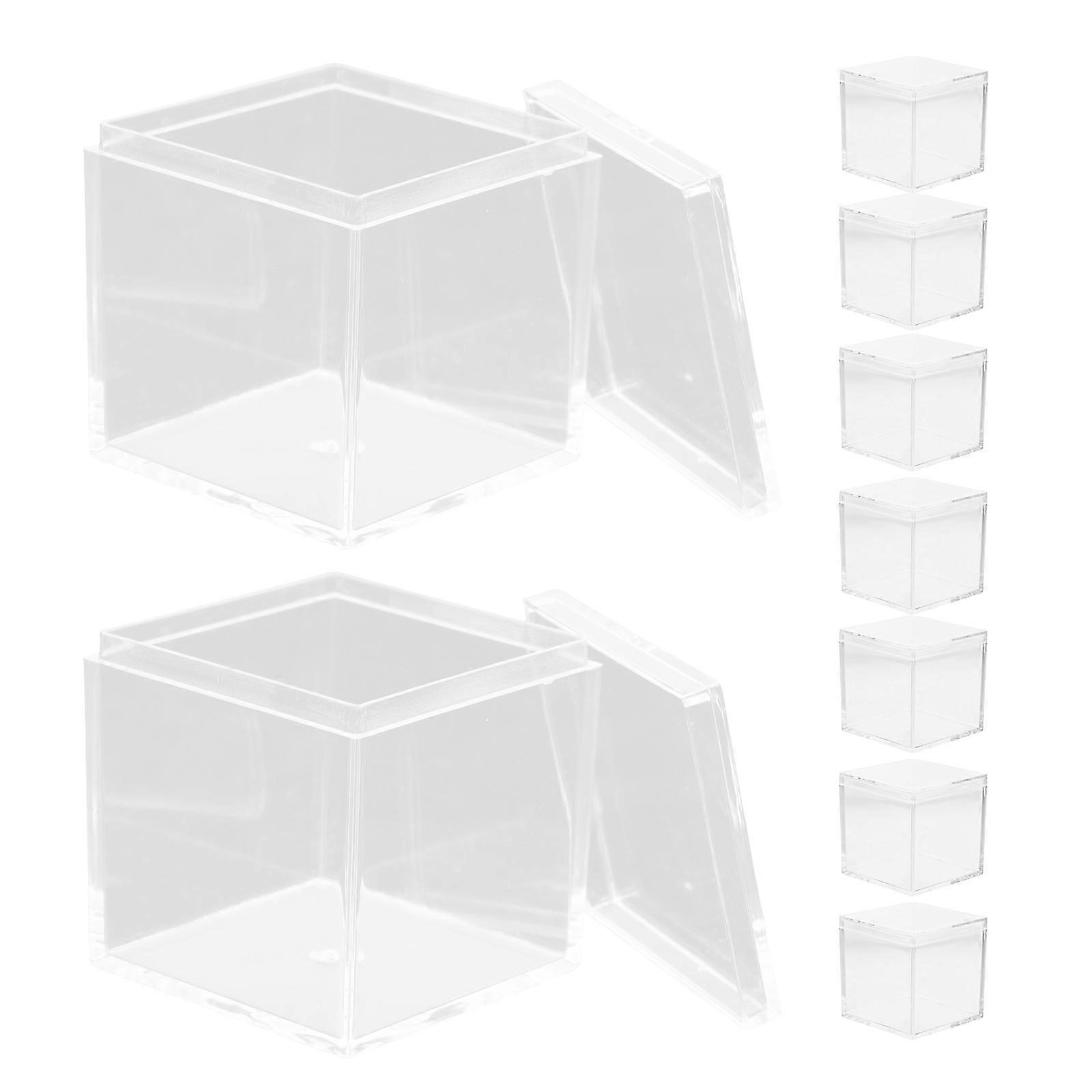 9pcs Mini Square Candy Box Sample Box Multifunctional Storage Box Candy Holder