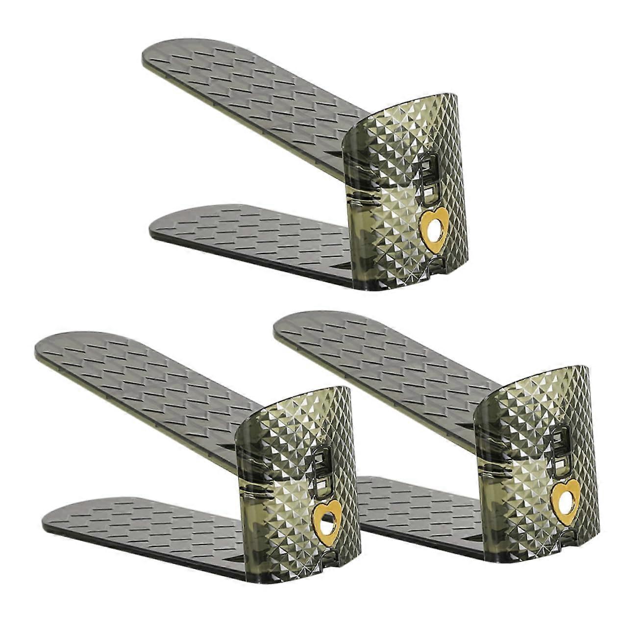 2 Pack Shoe Rack Organizer Stackable Space Saving Holder for Heels Sneakers Slippers