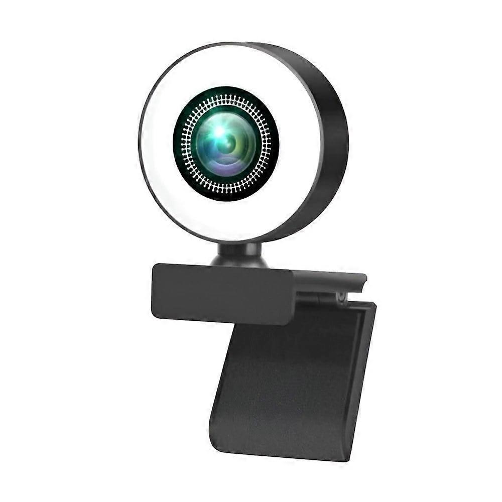 Streaming 1080P HD Webcam with Built-in Adjustable Ring Light & Mic, Compatible with Google Meet, Xbox, Facebook, YouTube