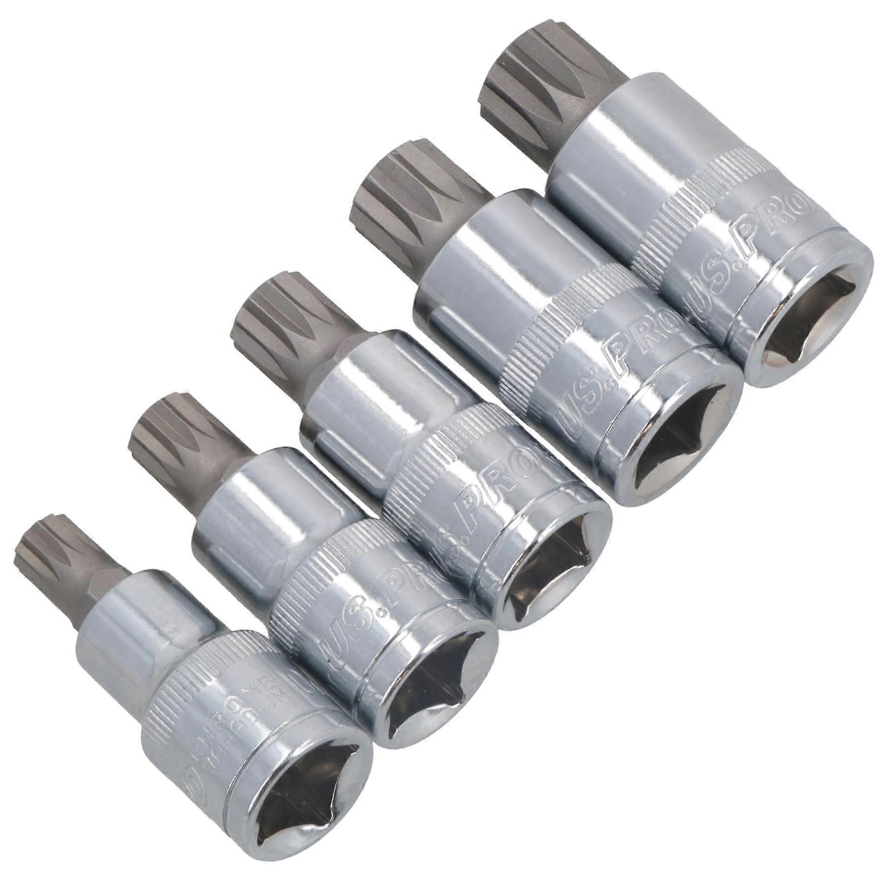 1/2" Drive Male Spline Triple Square Tamper Proof Shallow Sockets M10 - M18