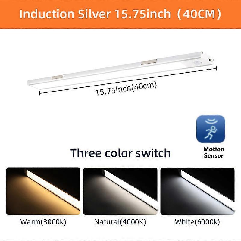 Lampe LED à détecteur de mouvement pour armoire sans fil à intensité variable veilleuse LED recharge