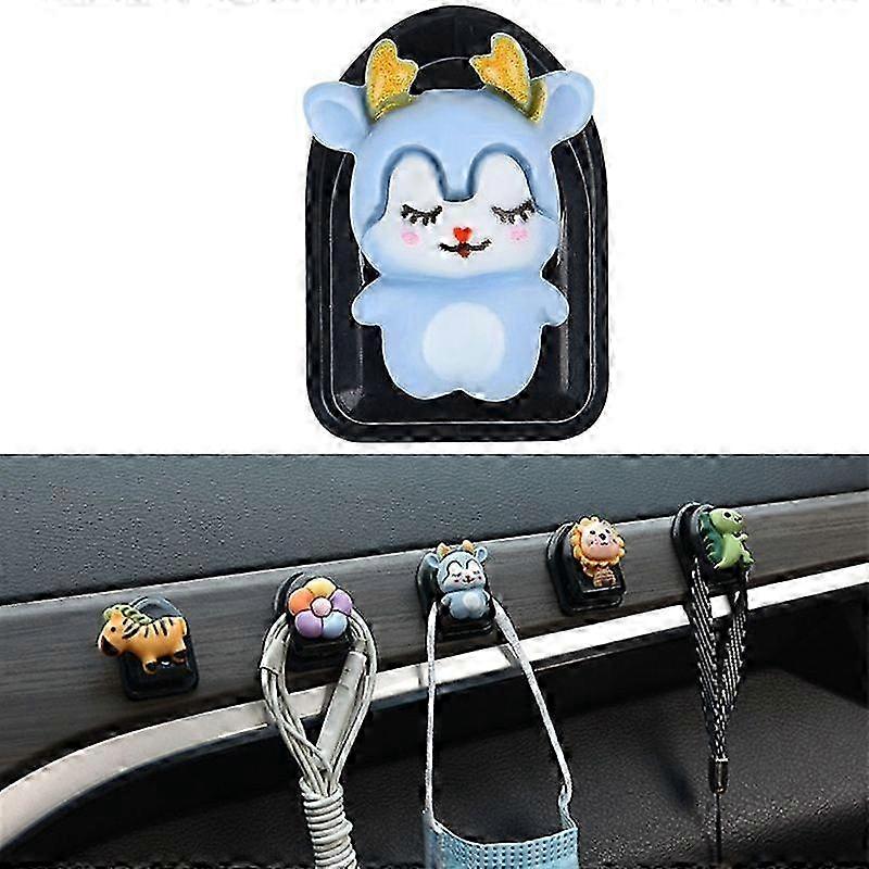 Storage Hooks Animal Pattern Stick on Dashboard Vehicle Decor Portable Hook