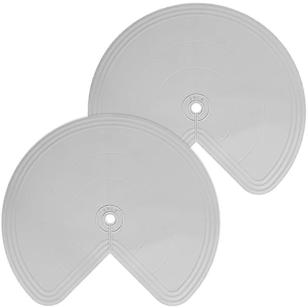 Lazy Susan Shelf Liner,Silicone Lazy Susan Liner for Dual Tier Pie Cut Lazy Susan Organizer,Non-Slip Thermal Mat 2 PCS