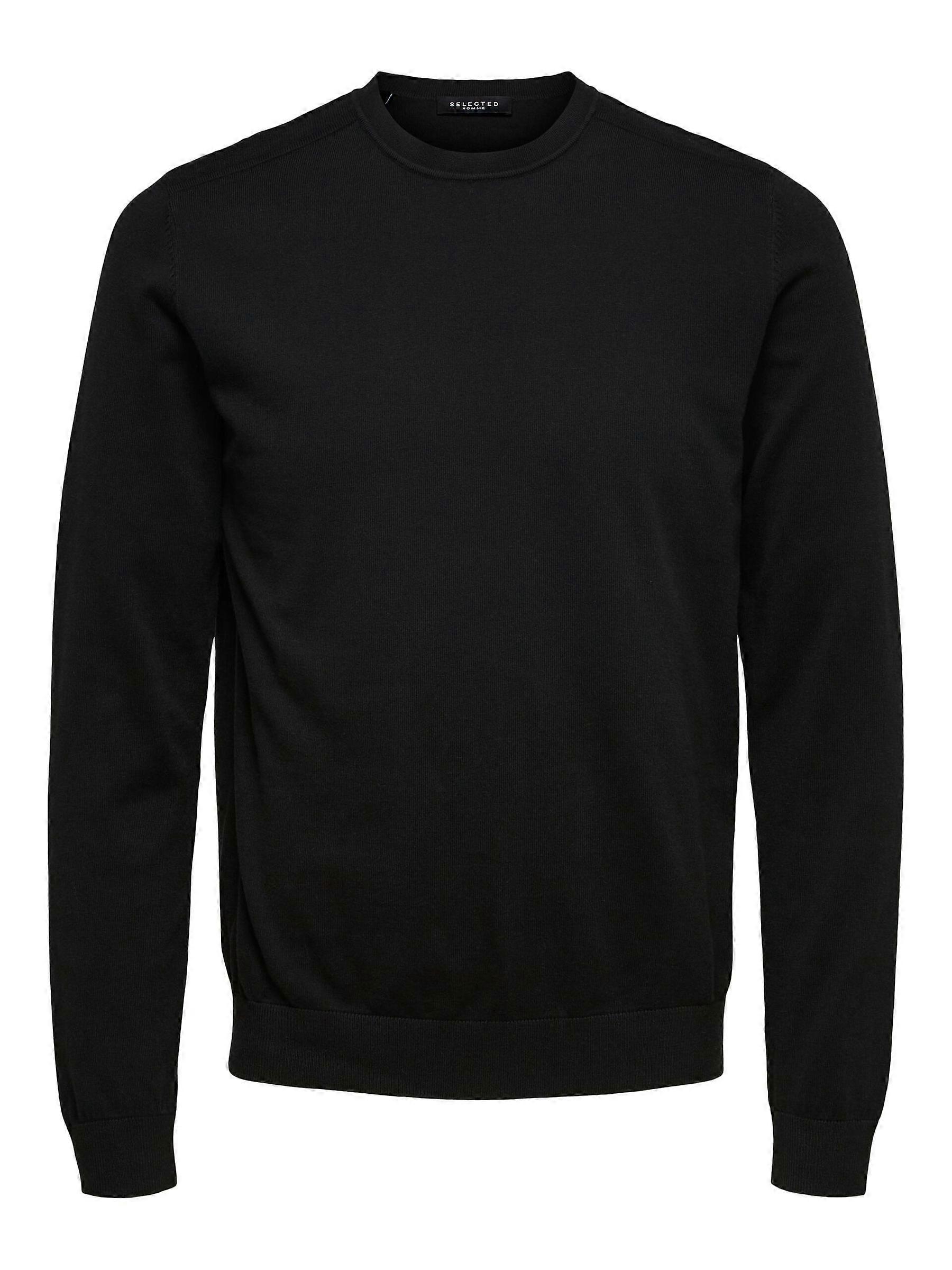 Homme SELECTED Pull en maille fine col rond uni haut à manches longues