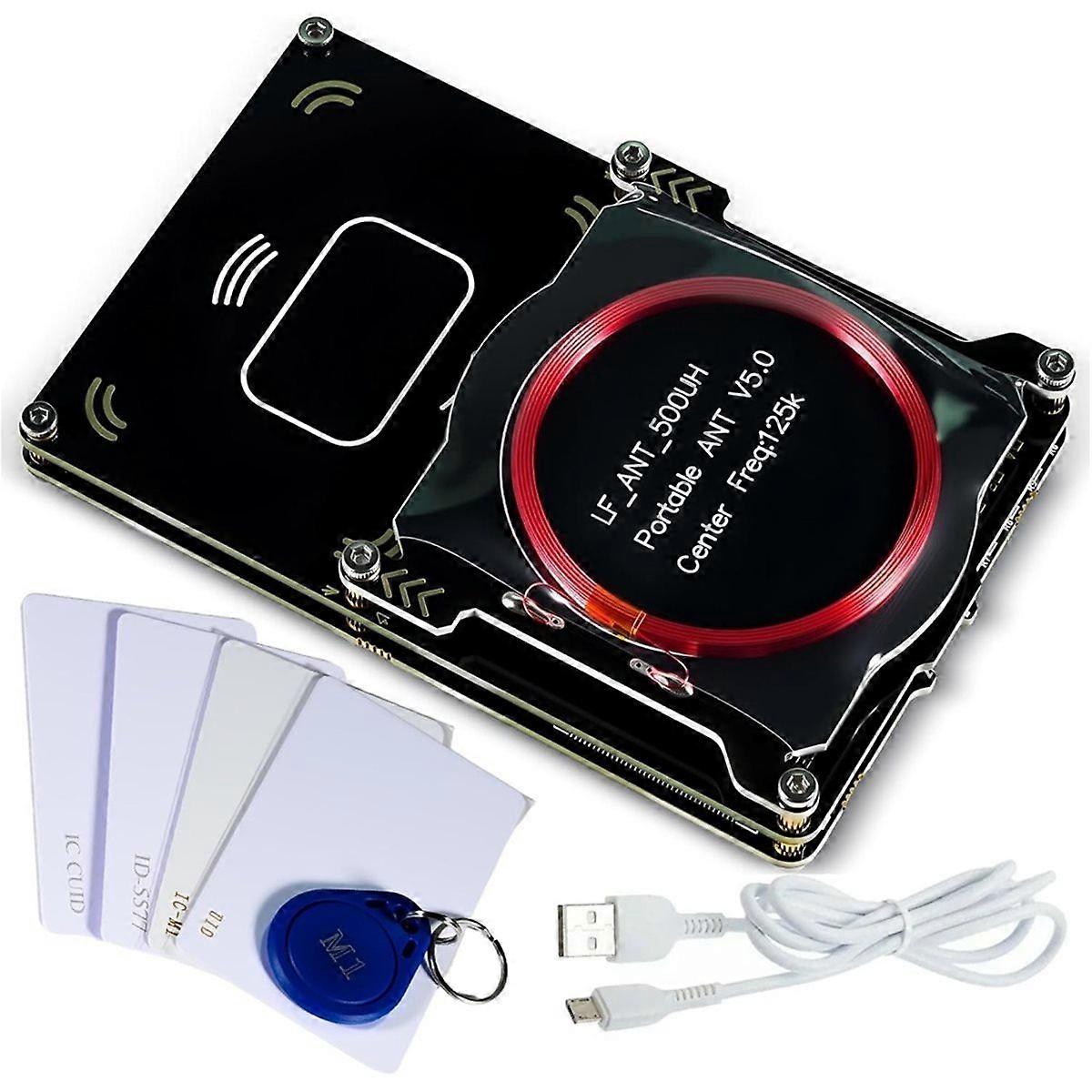 Proxmark3 RFID Card Reader Writer, Proxmark3 Easy V5.0 Memory IC ID Card Copier, with Integrated An
