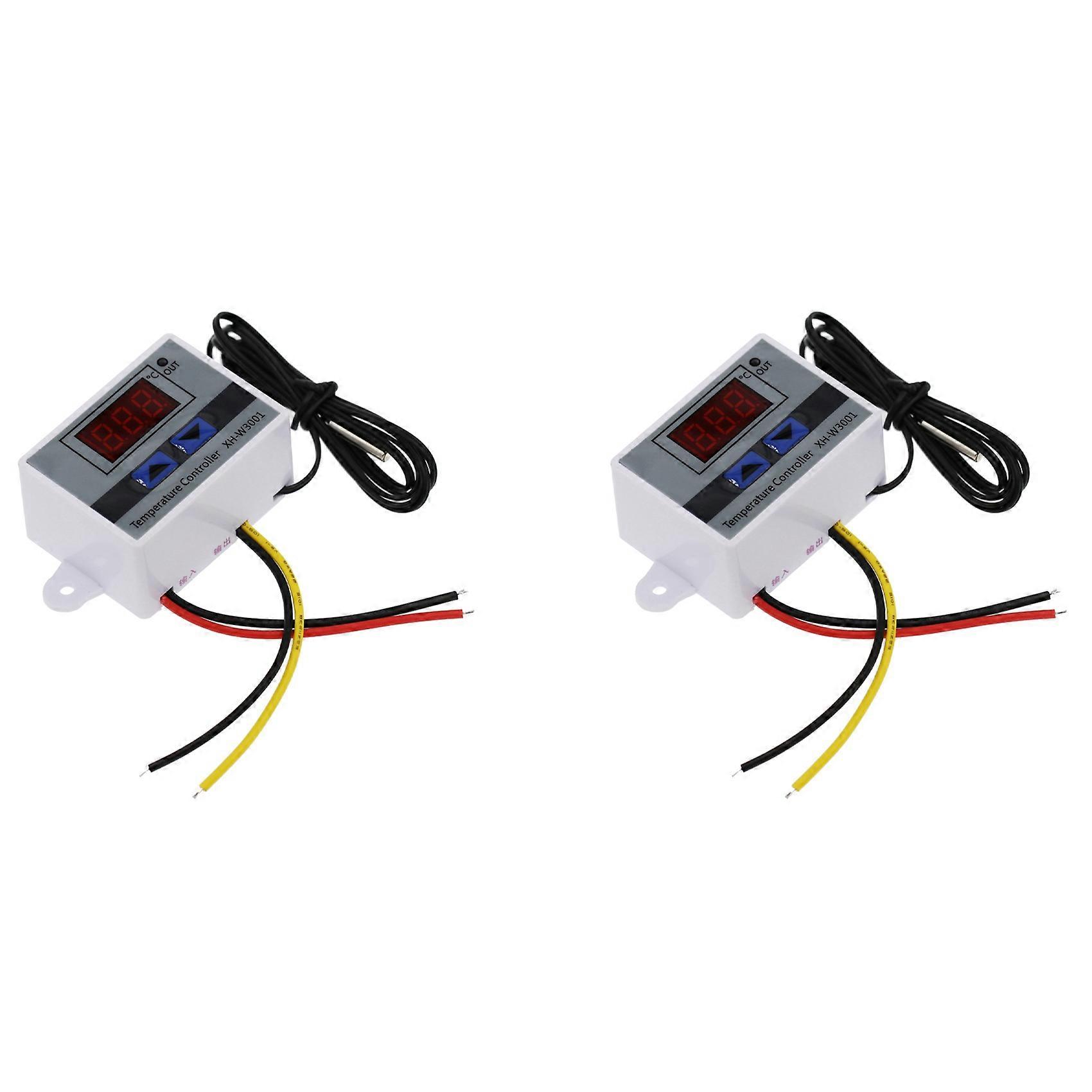 2X Digital Temperature Controller Display Thermostat Control Switch and Thermistor Sensors Temperature Probe(12V 120W)