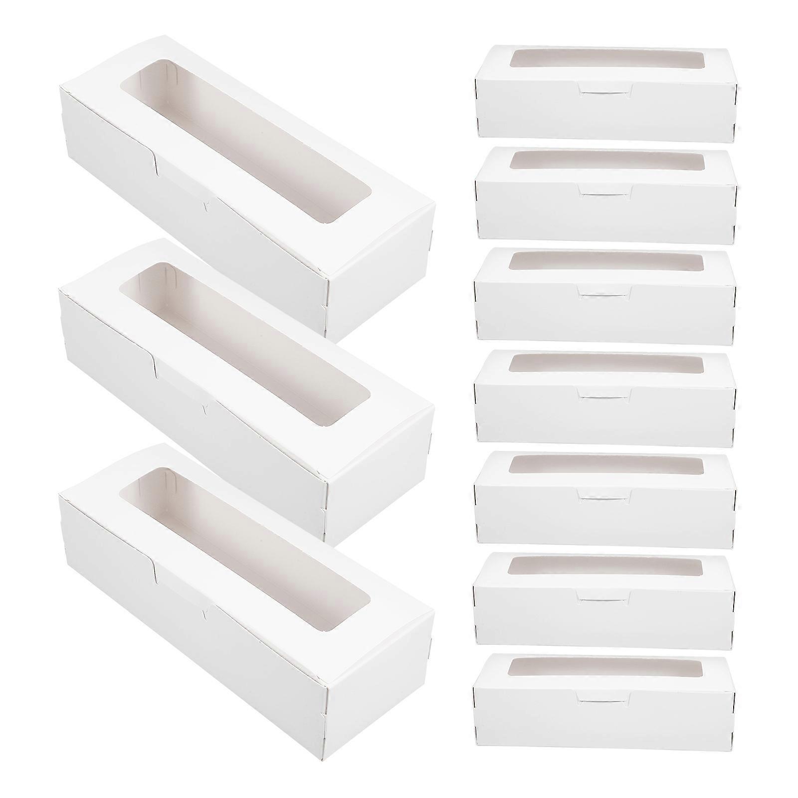 Worgeous 10pcs Macaron Boxes for Biscuit Dessert and Cookie Pastries Packaging