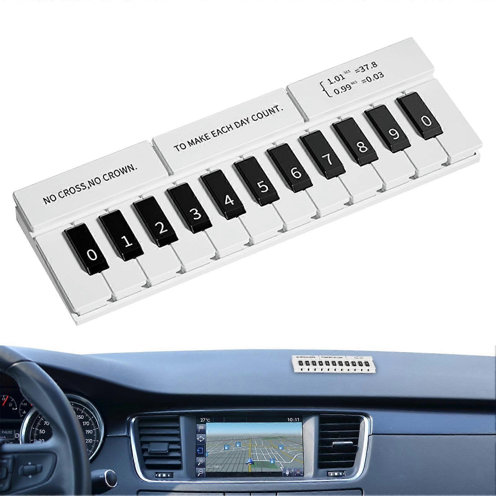 Temporary Parking Card Piano Shape Car Phone Number Plate with Quick Contact Display