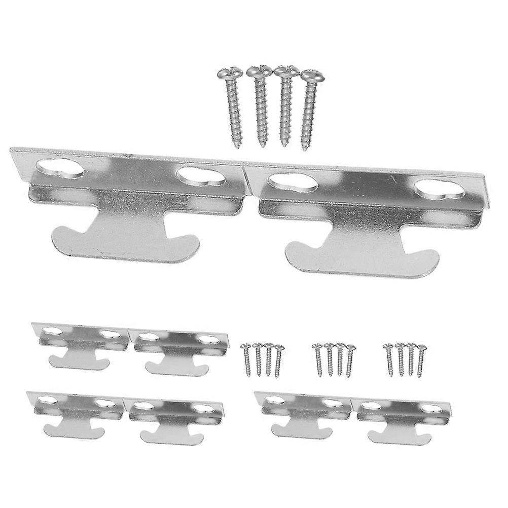 Adjustable Curtain Rod Brackets Heavy Duty Metal Wall Holders 3Sets