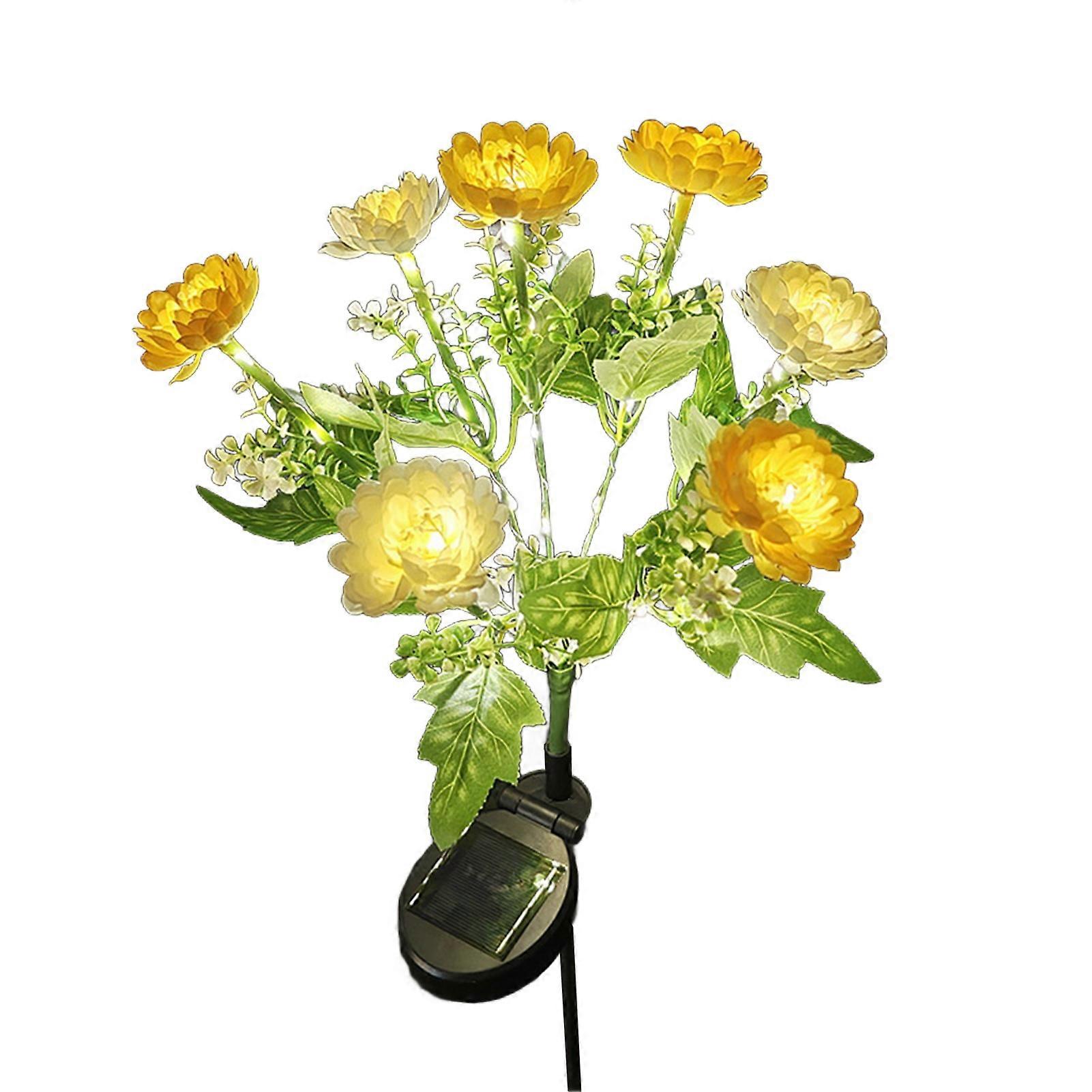 Artificial Snow Lotus Solar Light with Stake – Weatherproof Outdoor Garden Lamp