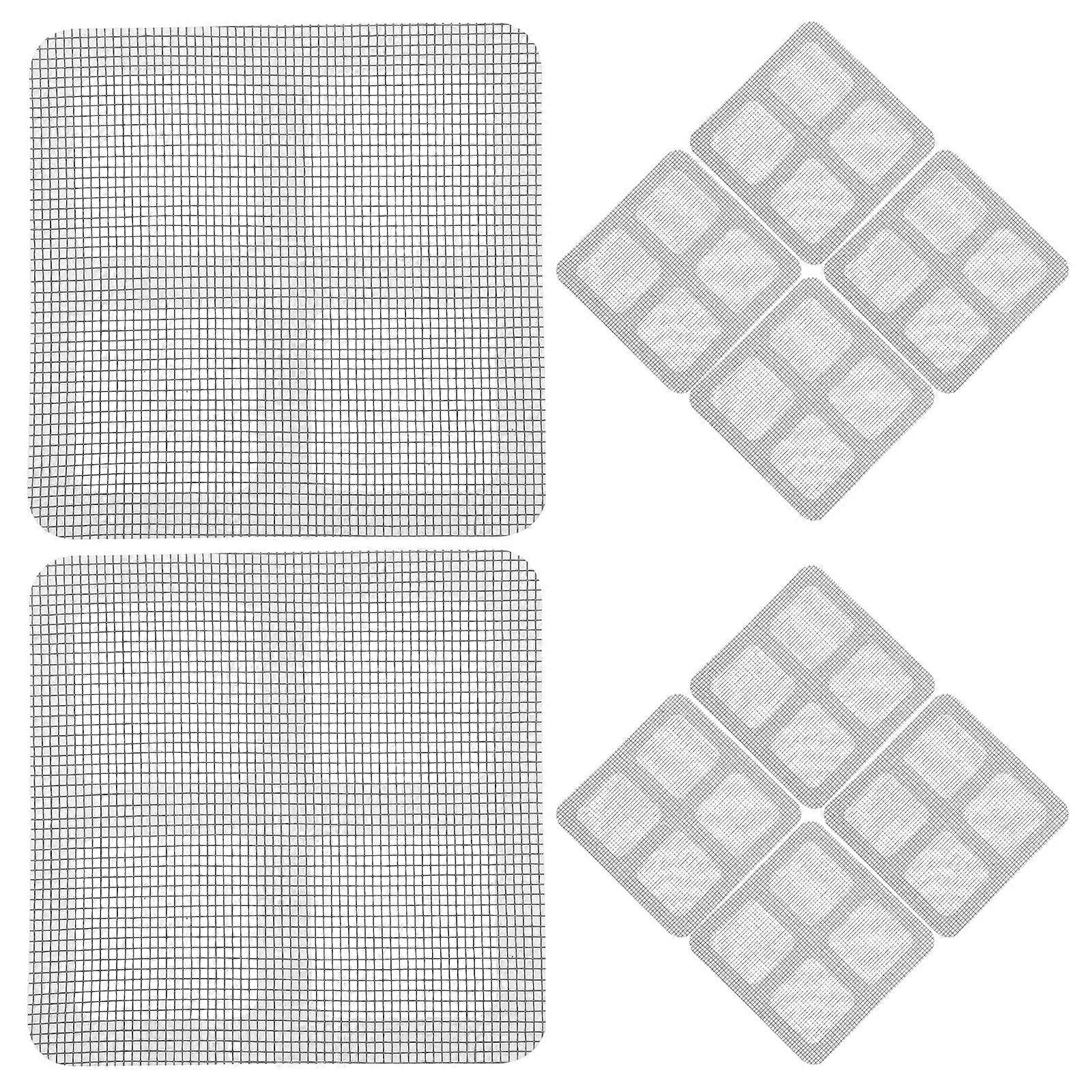 Adhesive Bathroom Drain Sticker for Anti-Blocking 20Pcs Silver Plastic