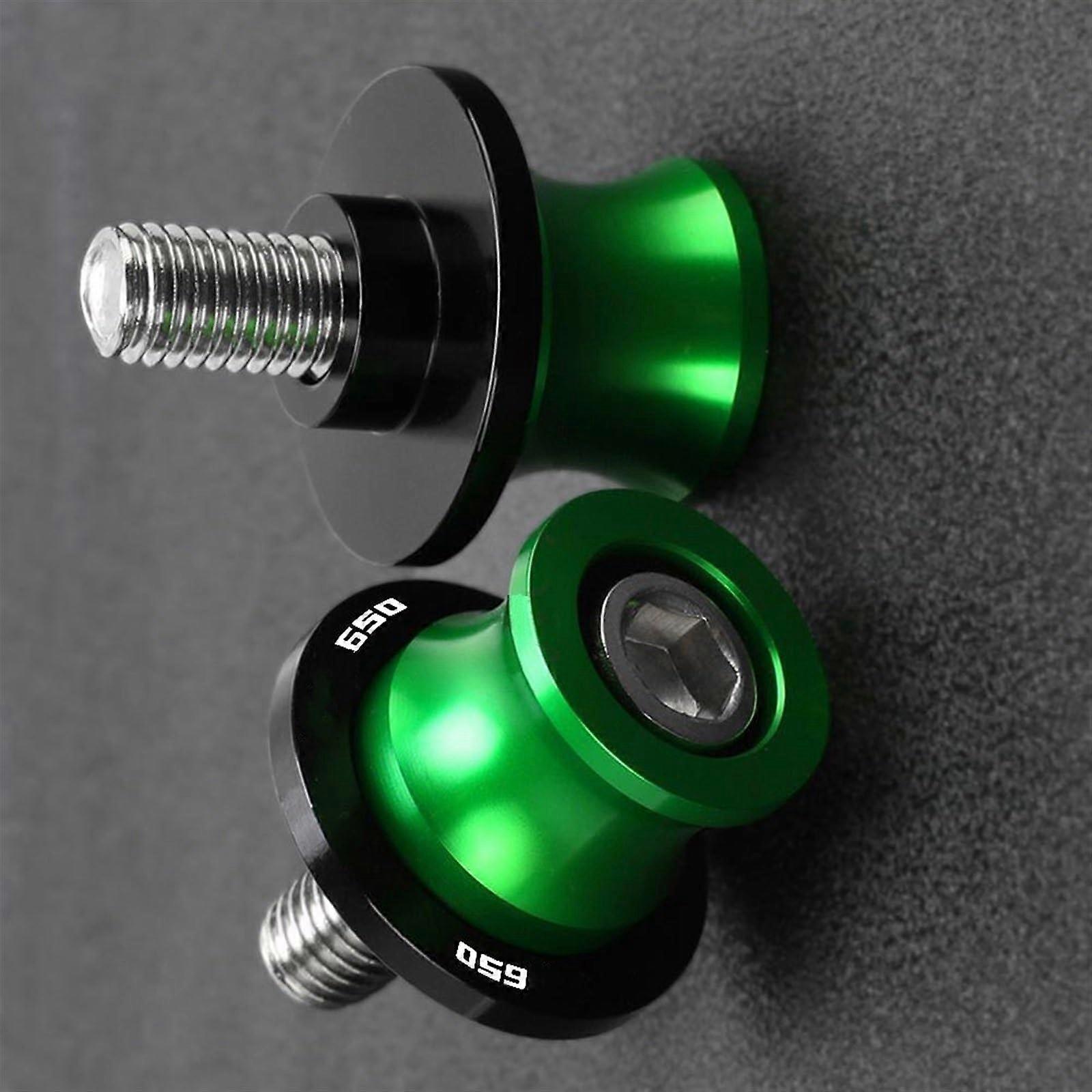 Motorcycle Swingarm Spools Sliders for Kawasaki Versys 650 20072023 Green Aluminum Scratch Protection