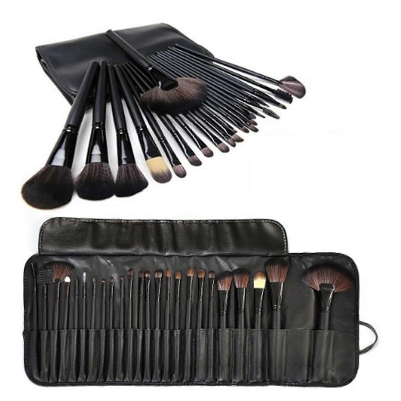 24Pcs Makeup Brush Set with Bag  Soft SkinFriendly Bristles for Foundation and Eyeshadow