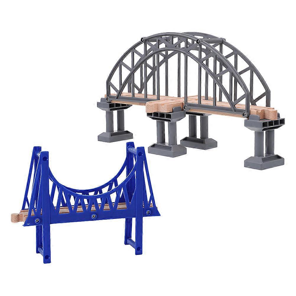 Model Train Bridge 2Pcs Train Track Replacement Bridge for DIY Projects