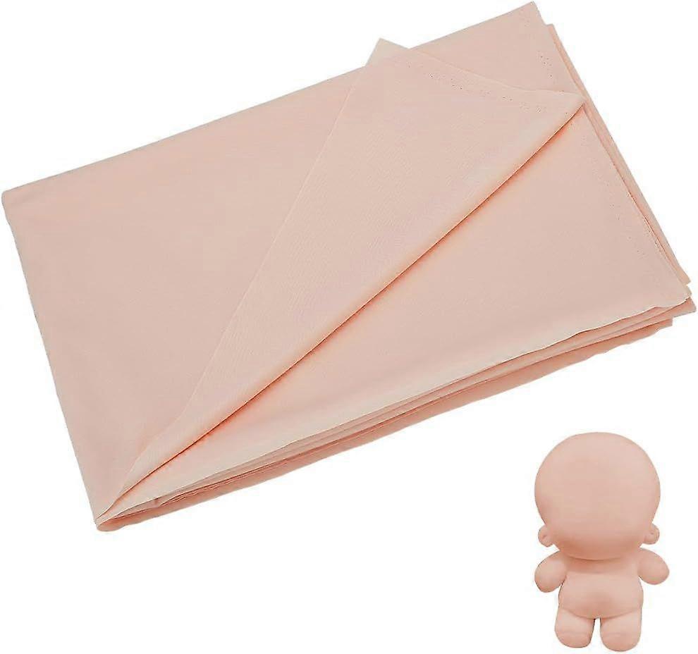 2.18 Yards Skin Tone Polyester Making Fabric 59 Inch Wide PeachPuff Color Glossy Surface