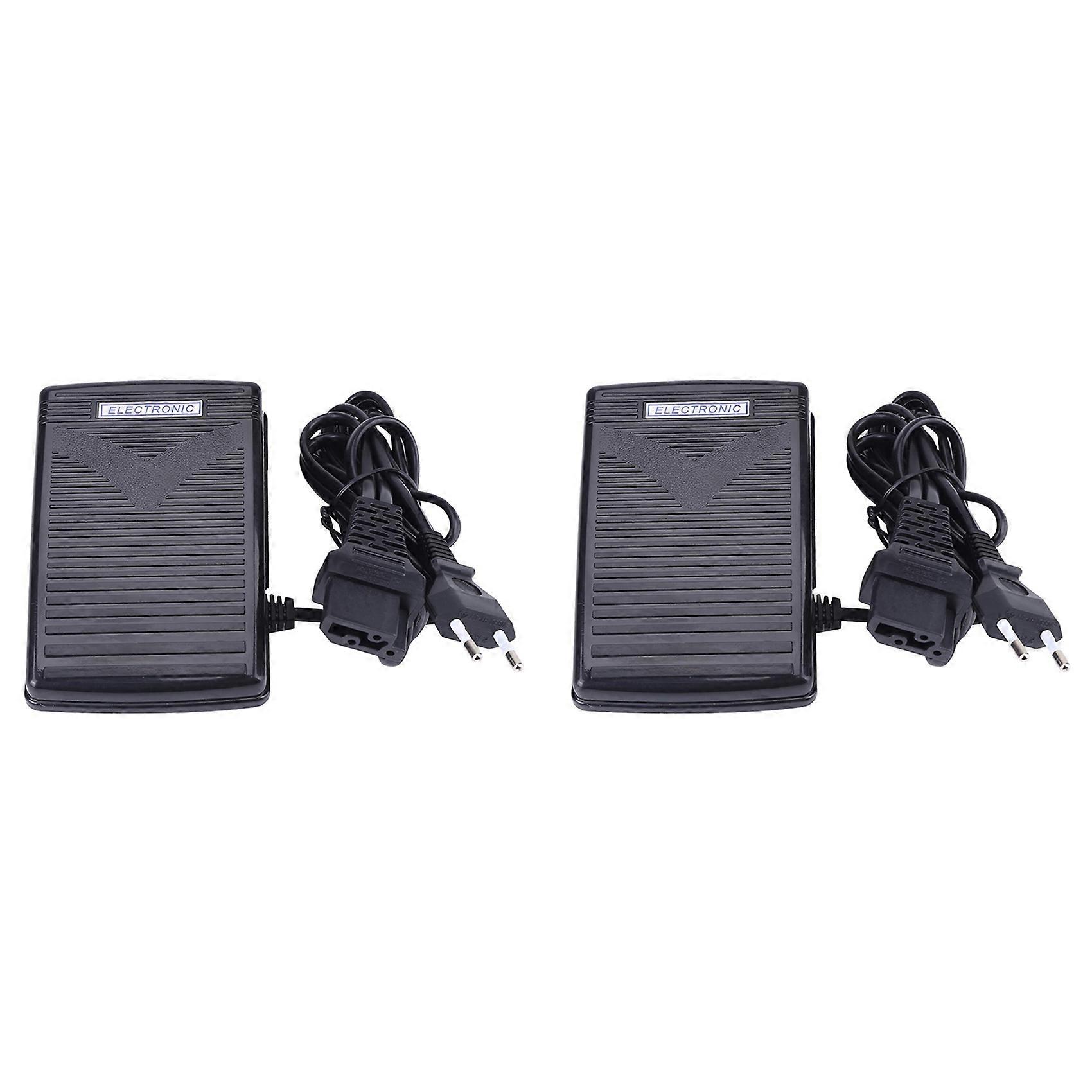 2X Universal Foot Control Sewing Machine Foot Pedal Controller for Juki,Butterbly,Janome Foot Switch EU Plug