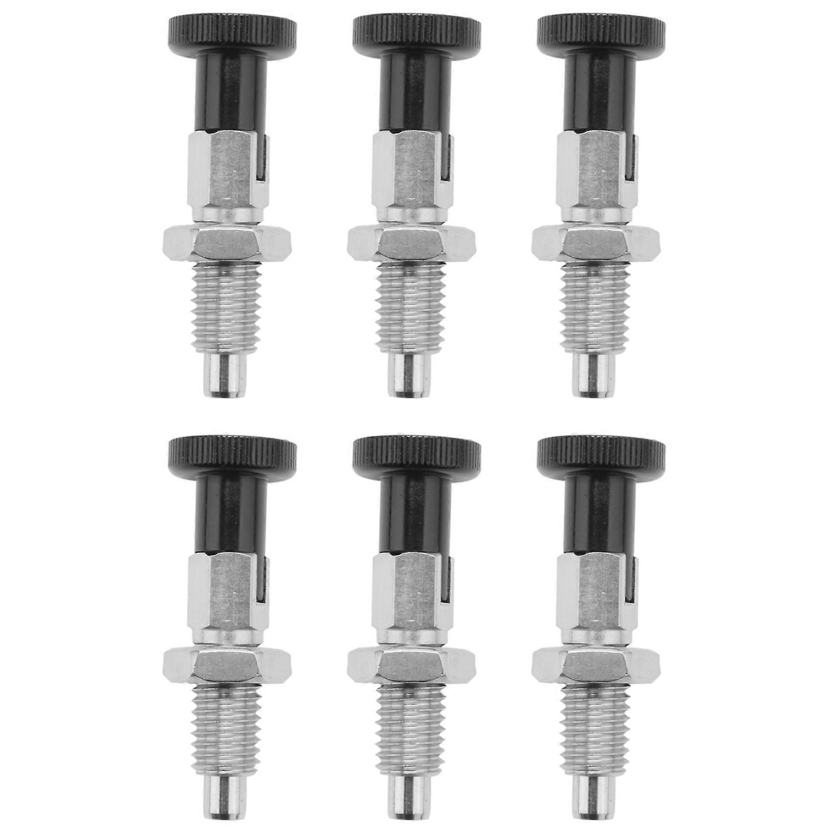 6X M10 Stainless Steel Self Locking Index Plunger Pin with Self Locking Function for Dividing Head