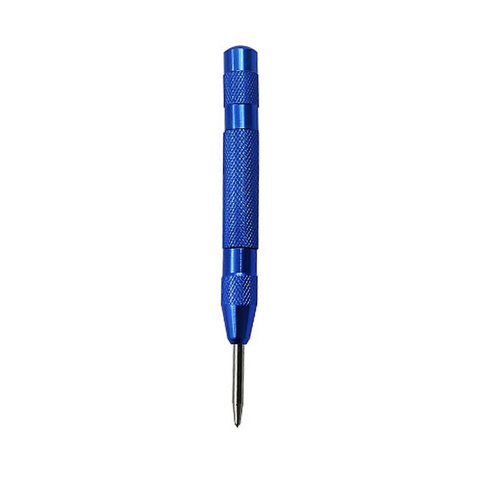 Automatic Spring Loaded Center Punch Tool for Metal and Wood with Knurled Grip and Precise Marking