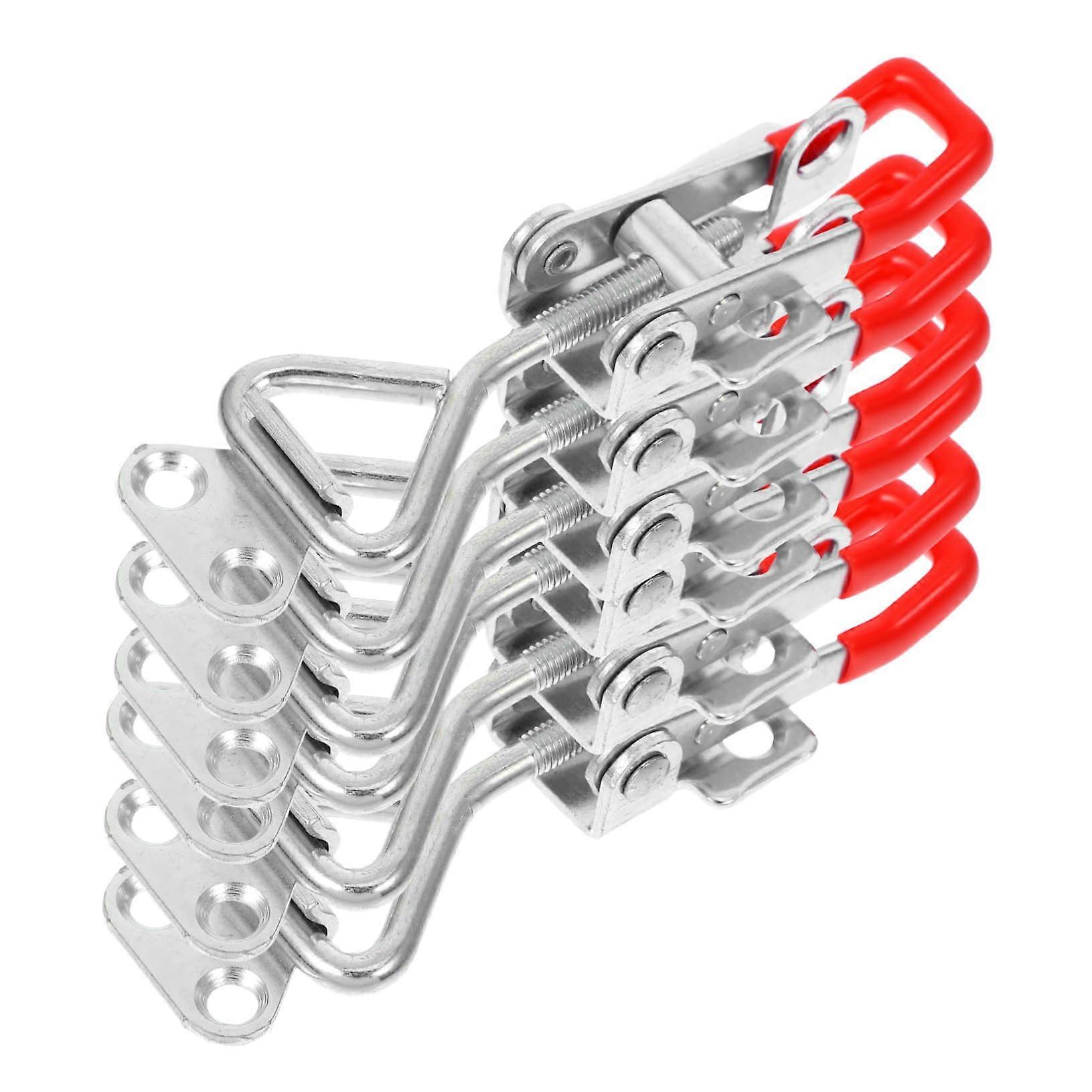 6pcs Heavy Duty Adjustable Toggle Latch Clamps Quick Release for Cabinets Wooden Boxes and Storage