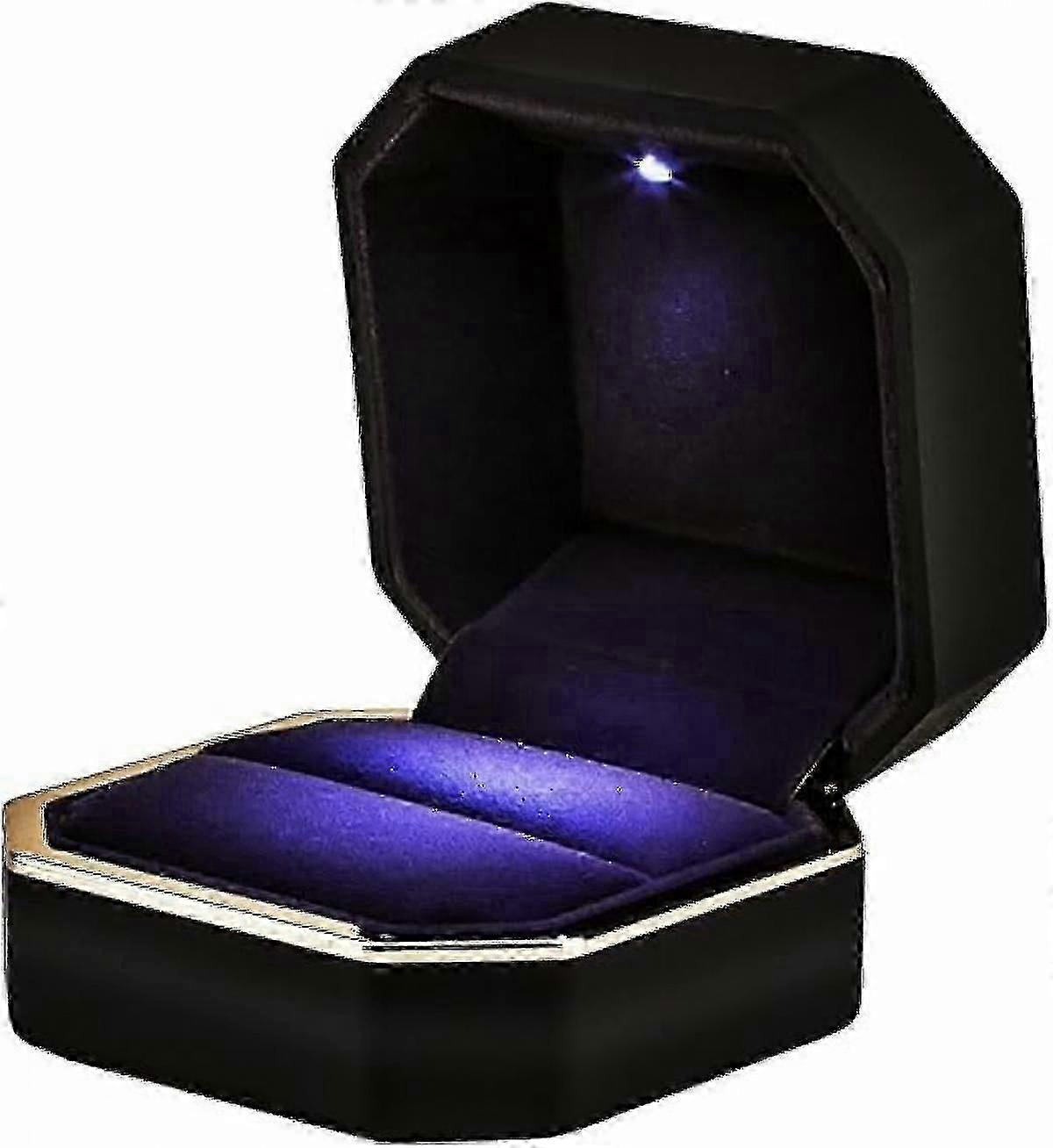 Engagement Ring Box With Led Light For Wedding Proposal Gift