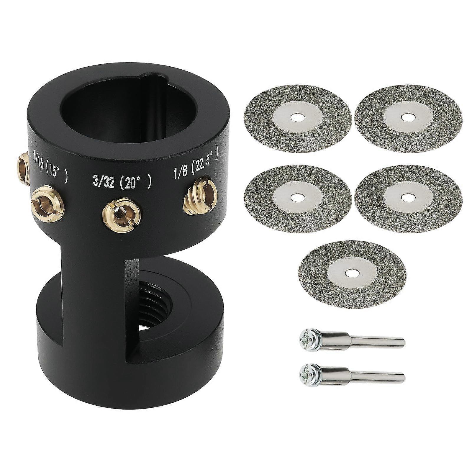 TIG Tungsten Grinder Head with MultiAngle Adjustment and Brass Rails for Precision TIG Welding