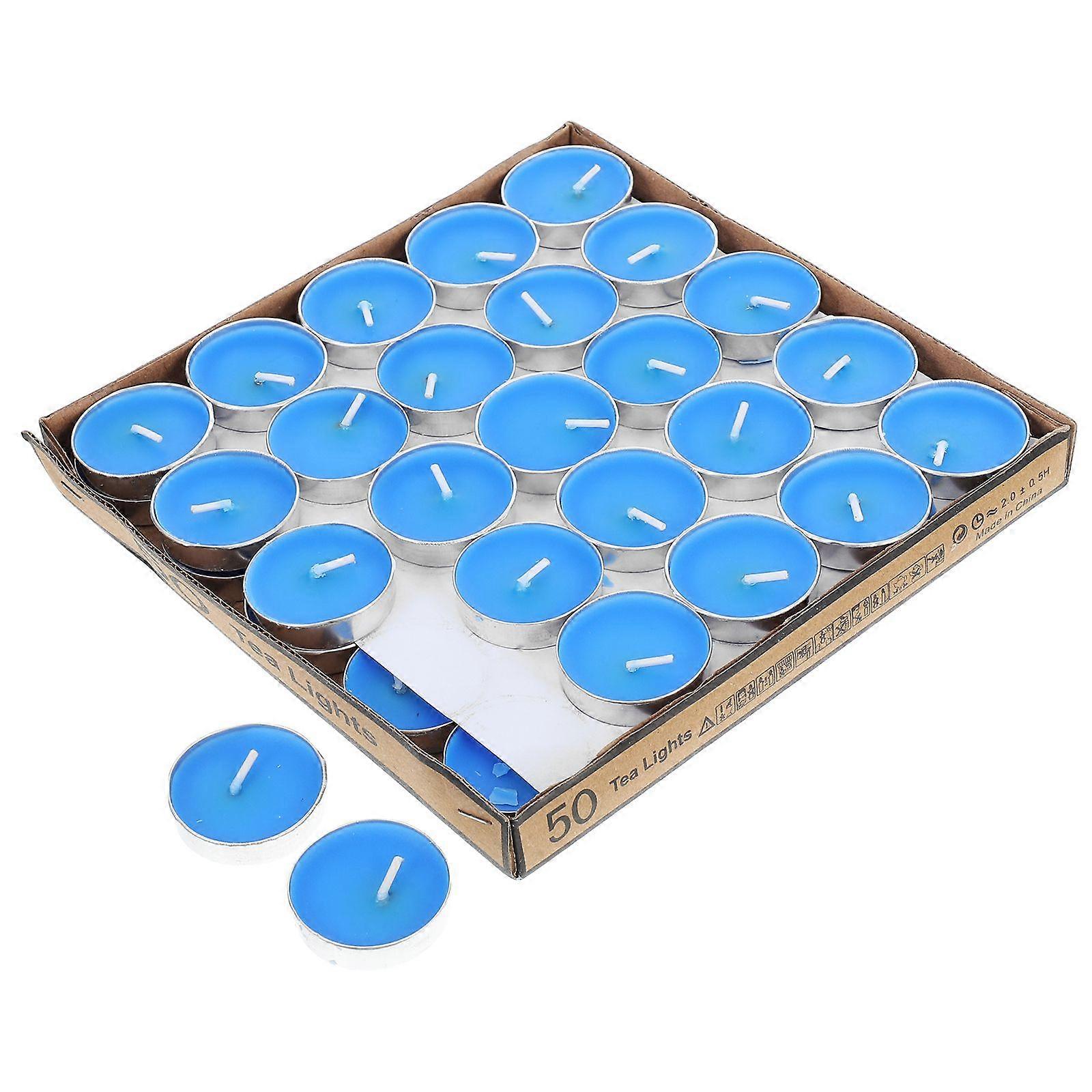 50pcs Round Tealight Candles: Mini Tea Lights for Wedding Decorations Proposal Romantic Dinner Table Centerpieces and Home Decor