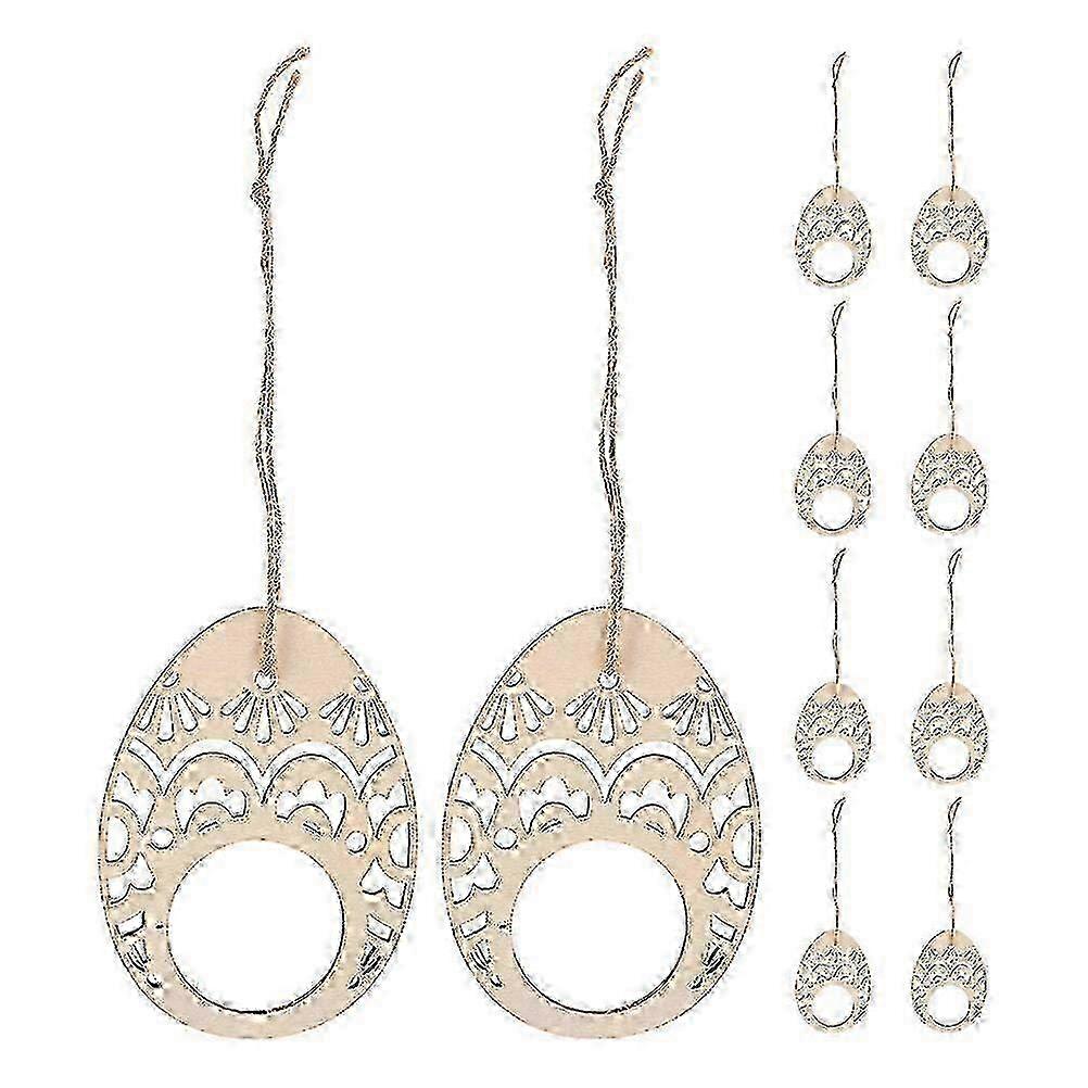 10 Pcs Wooden Napkin Ring Holders For Easter Egg Decor, Suitable For Restaurant Table Settings