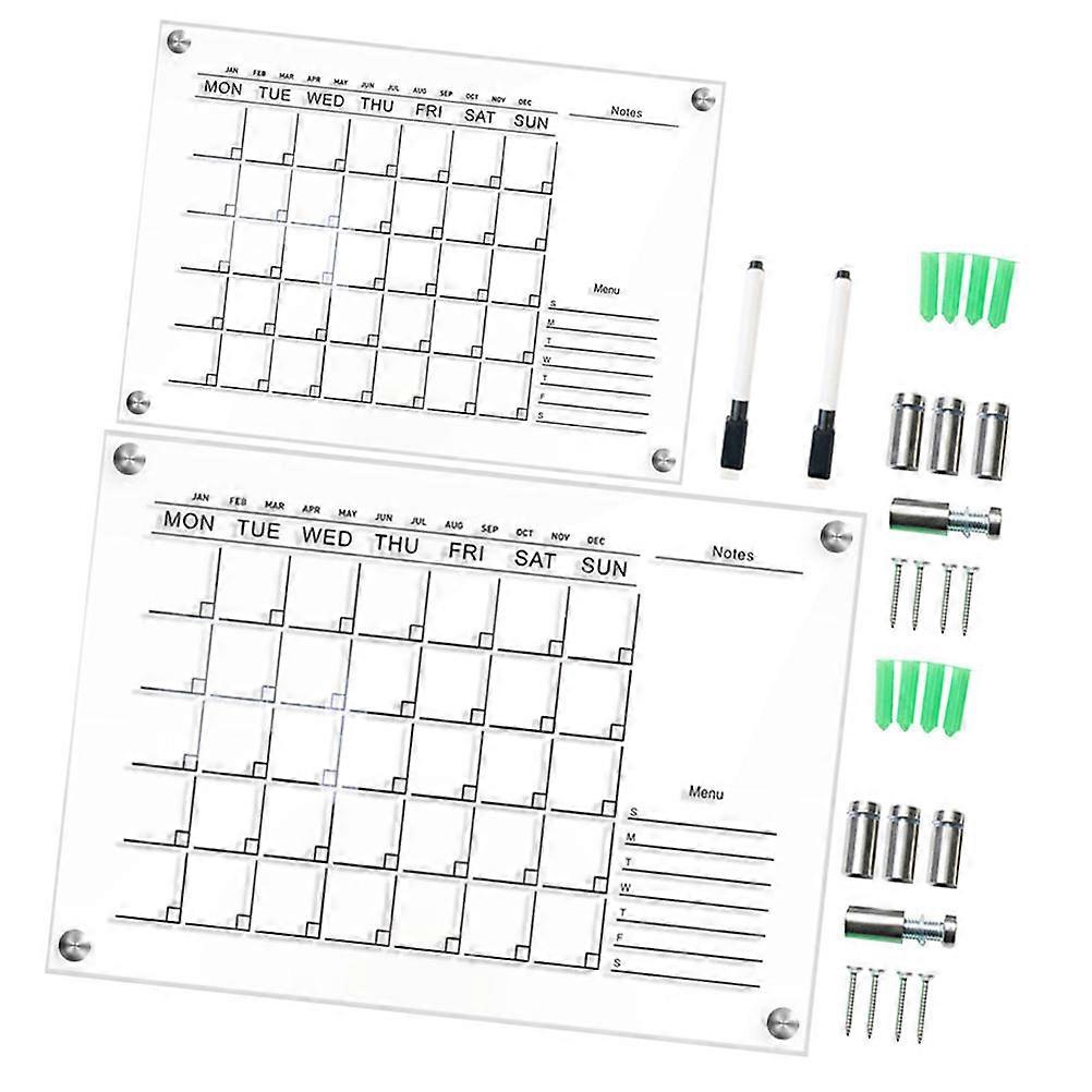 Practical Transparent Acrylic Wordpad for Home Use Memo Board 1Set