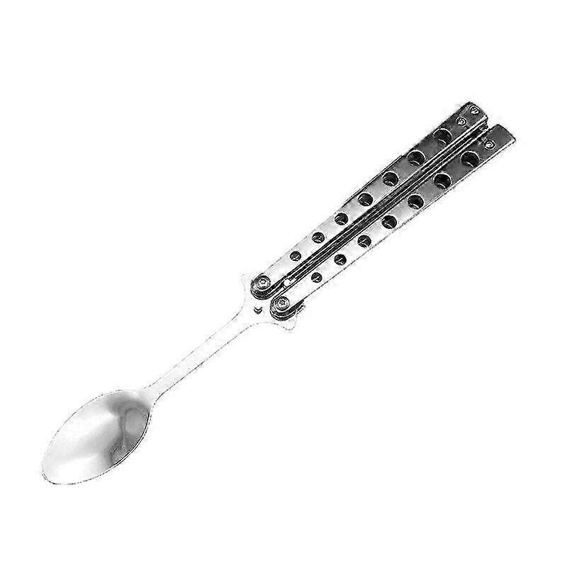 1PCS Butterfly Portable Spoon, Training Folding Practice Tableware 25-26