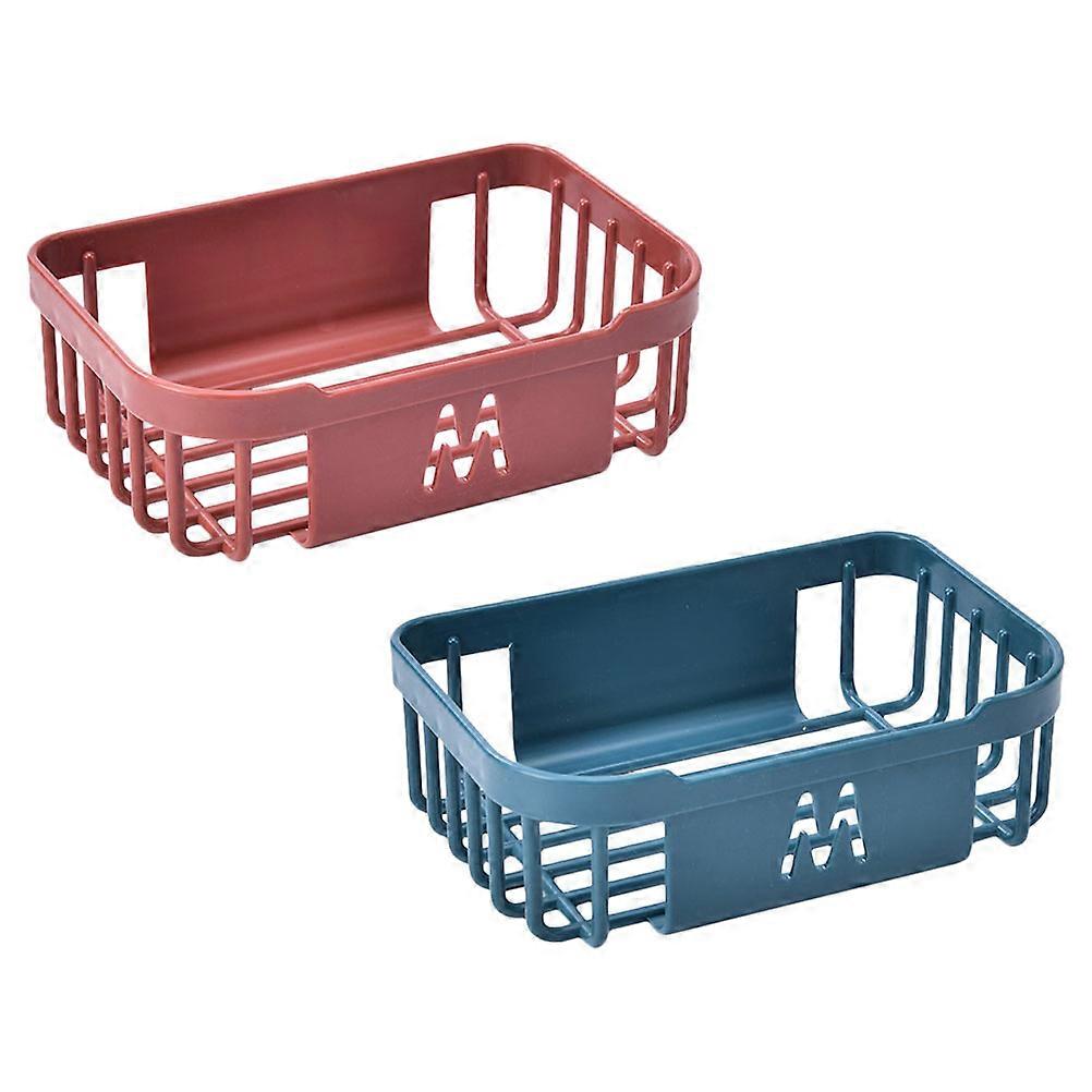 Roll Paper Box ABS Holder for Wall Storage Use 2Pcs Set