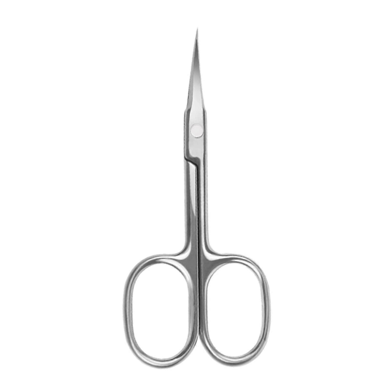 Craft Scissors and Cuticle Scissors with Ergonomic Comfort Grip, Sharp Elbow Shape Blades Silver