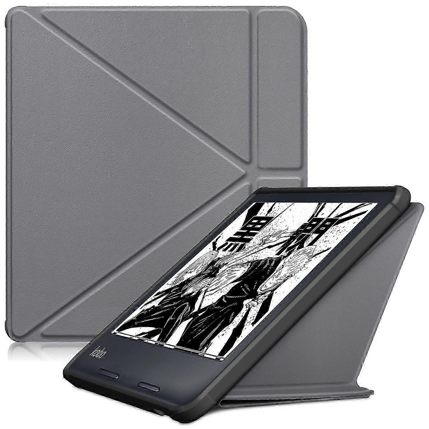 2026 For Kobo Libra Colour/Libra 2 Case PU Leather Protective E-reader Cover Origami Stand